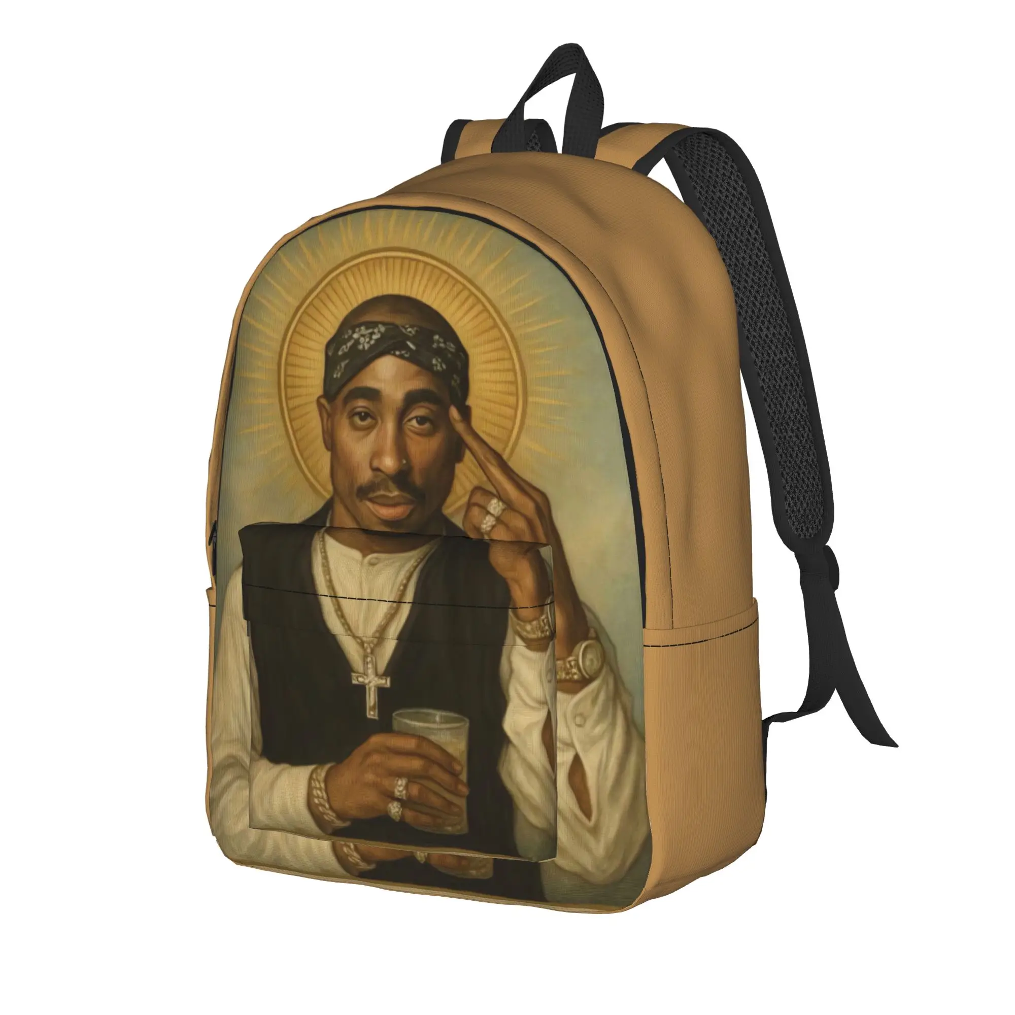 Tupac 2pac King Of Rap 90's Backpack  Travel Backpacks Men Style School Bags Design Breathable Rucksack