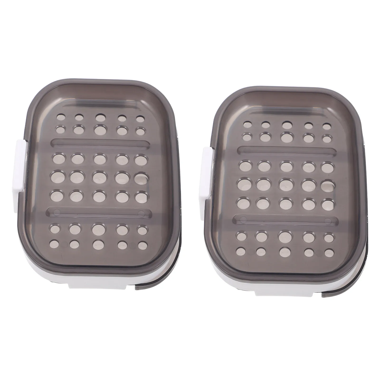 2Pcs Wall Mounted Suction Cup Soap Dish Strong Hold No Drilling Drainage Holes Extend Soap Life Bathroom Shower Kitchen Office