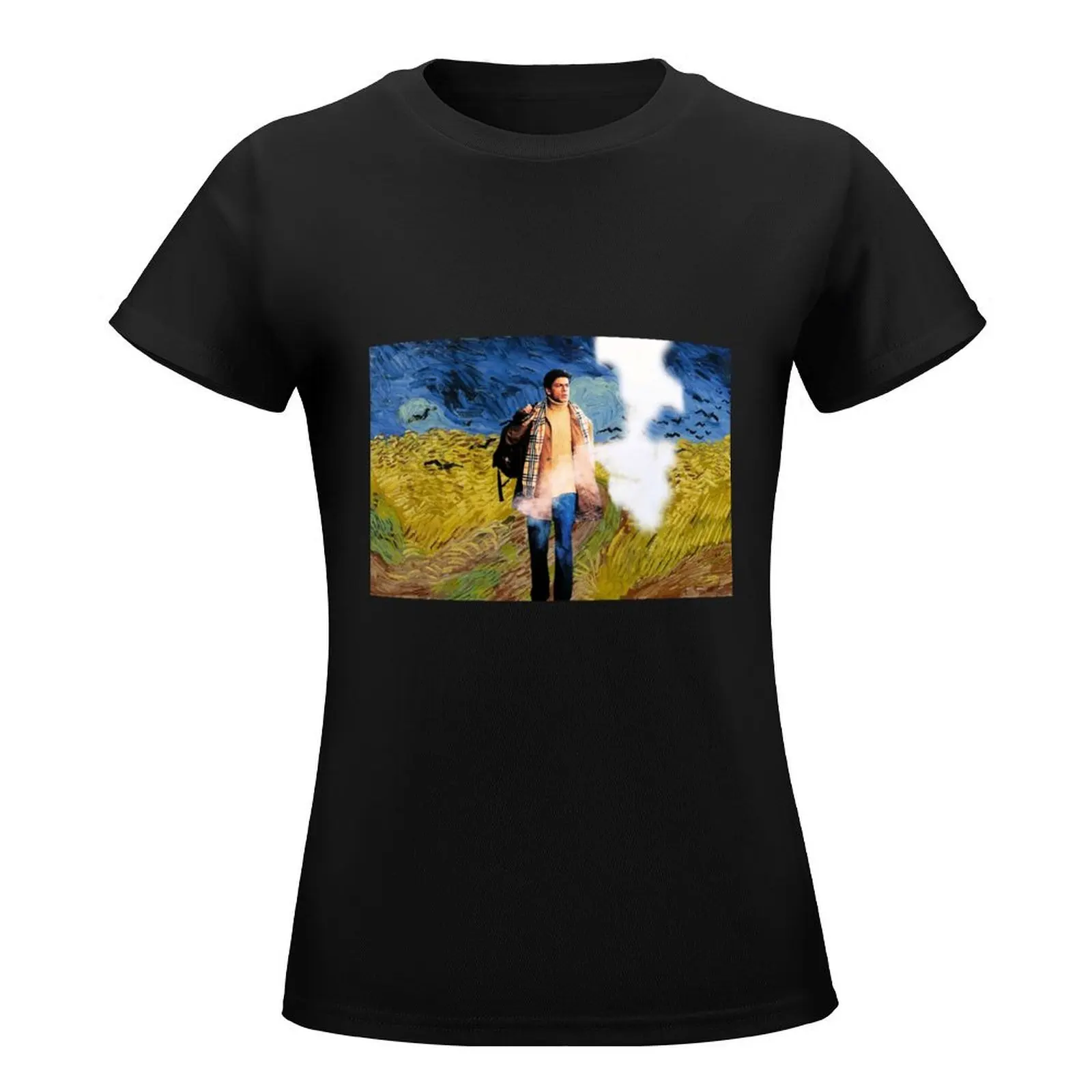 Main Hoon Na x Wheat Field with Crows T-Shirt plus size tops aesthetic clothes t-shirts for Women pack