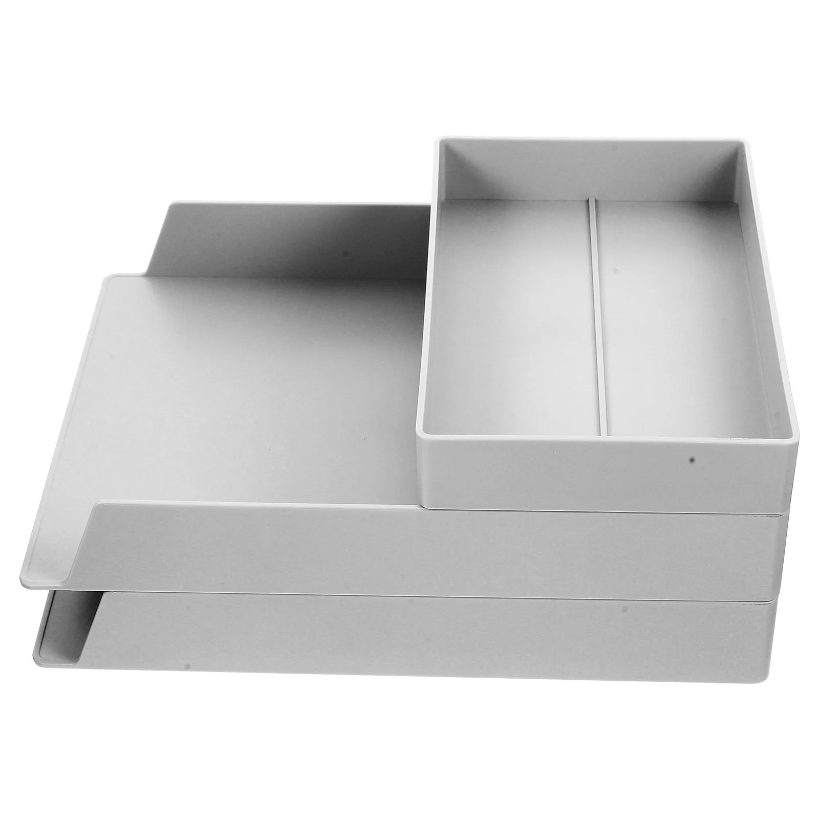 1 Set Of Desktop Storage Box File Organizer For Office Supply Large Capacity Stackable Abs Material Document Shelf Stationery