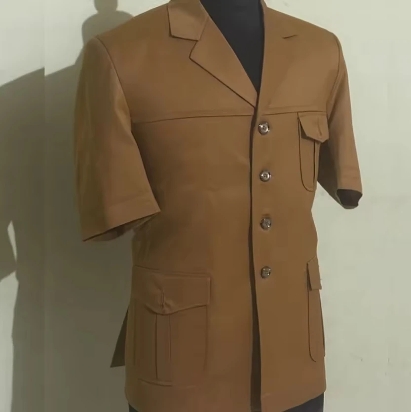 

Summer Men's Suits 2 Piece Jacket Pants Sets Fashion Short Sleeve Regular Length Slim Fit Customzied Male Clothing Outlets 2025