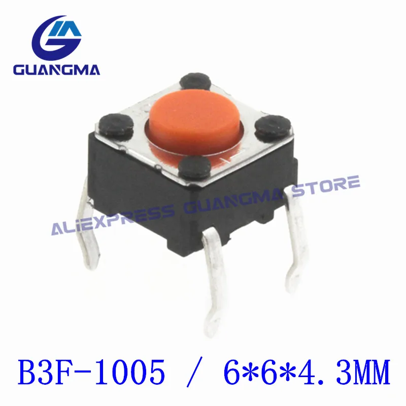 100PCS light touch Tact Switch Button B3F 1072  B3F-1062  B3F-1022  B3F 1005 B3F-1002 B3F-1000 B3F-1070 6*6*4.3 6X6X5MM 6*6*9.5