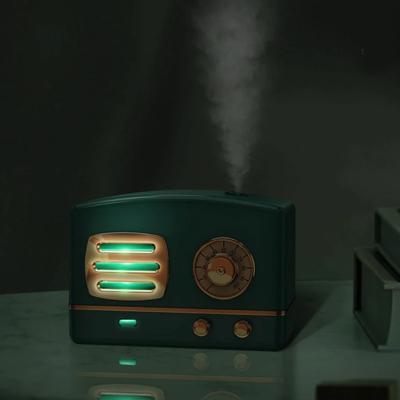 Retro Portable Mini Humidifier 200ml Small Cool Humidifier for Baby Bedroom A0NC