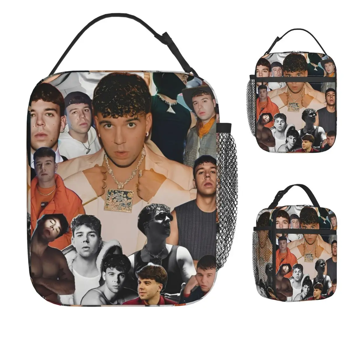 

Rapper Quevedo Spanish Singer Lunch Bag Portable Zipper Lunch Box Office Custom Cooler Bag Vintage Oxford Thermal Lunch Bags