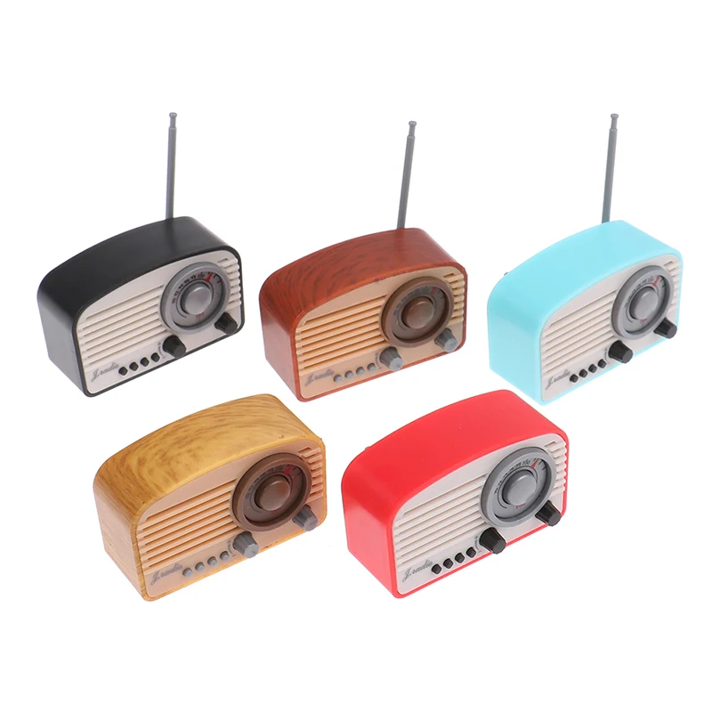 1Pcs 1:12 Dollhouse Miniature Simulation Mini Radio Model Furniture Accessories For Doll House Decor Kids Toys Gift