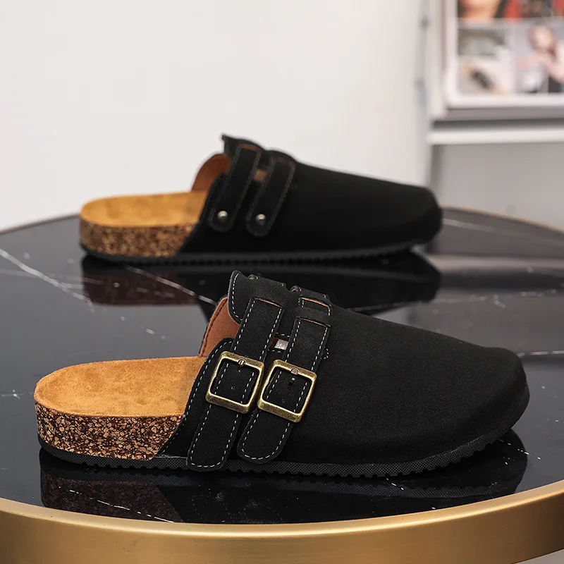 คู่ Cork Clogs รองเท้าแตะแฟชั่น Soft Footbed Suede Beach สไลด์ Arch สนับสนุนหญิงกลางแจ้ง Muller รองเท้ารองเท้าแตะสตรี