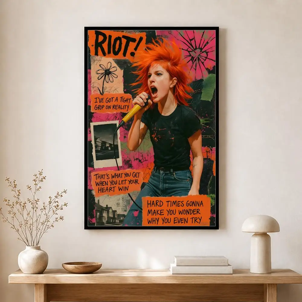 Band Paramore Poster, selbstklebender, wasserfester Kunstdruck, Aufkleber für Café, Bar, Zimmer, Wanddekoration – Detail 7