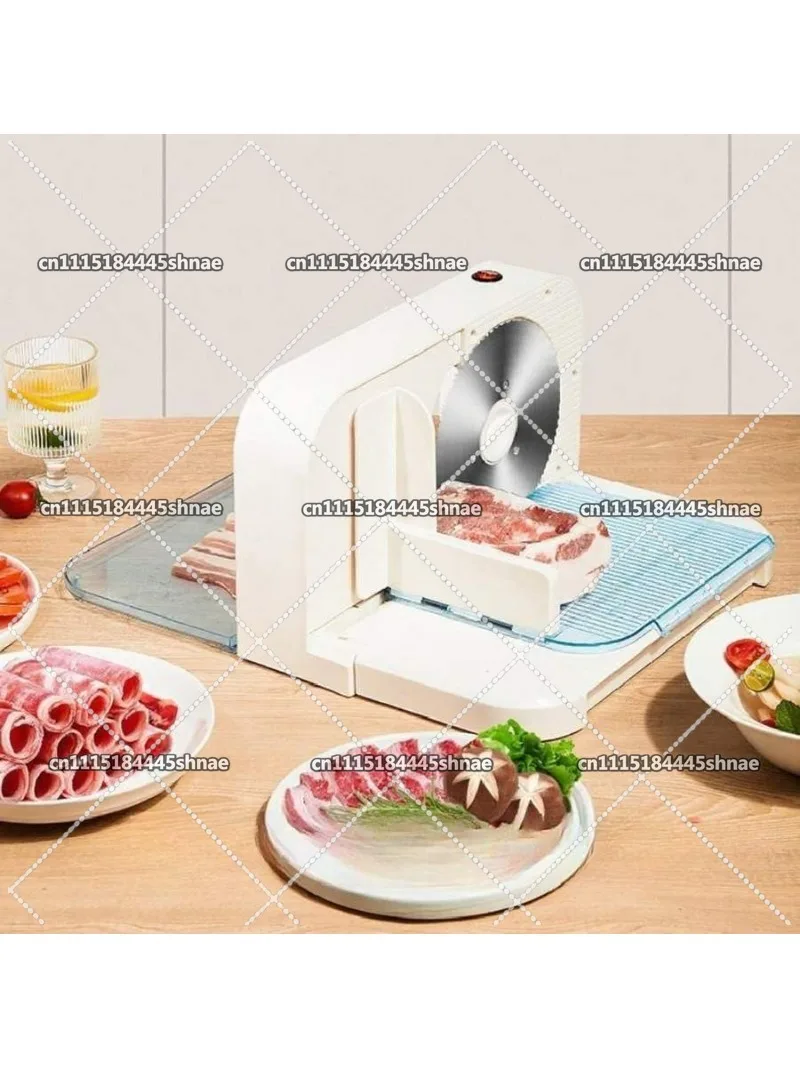 Electric Meat Slicer Machine - Adjustable Thickness Stainless Steel Cutter for Beef, Mutton, Vegetables & Bread