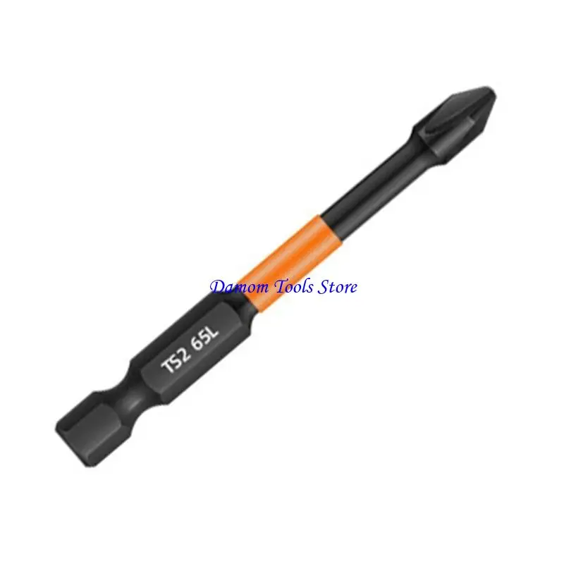 57BE 6PCS磁気バッチヘッドに衝撃強力クロスハイハードネス25/50/65/70/90/150mm非滑り防水TS2-ドリュードライバーセット