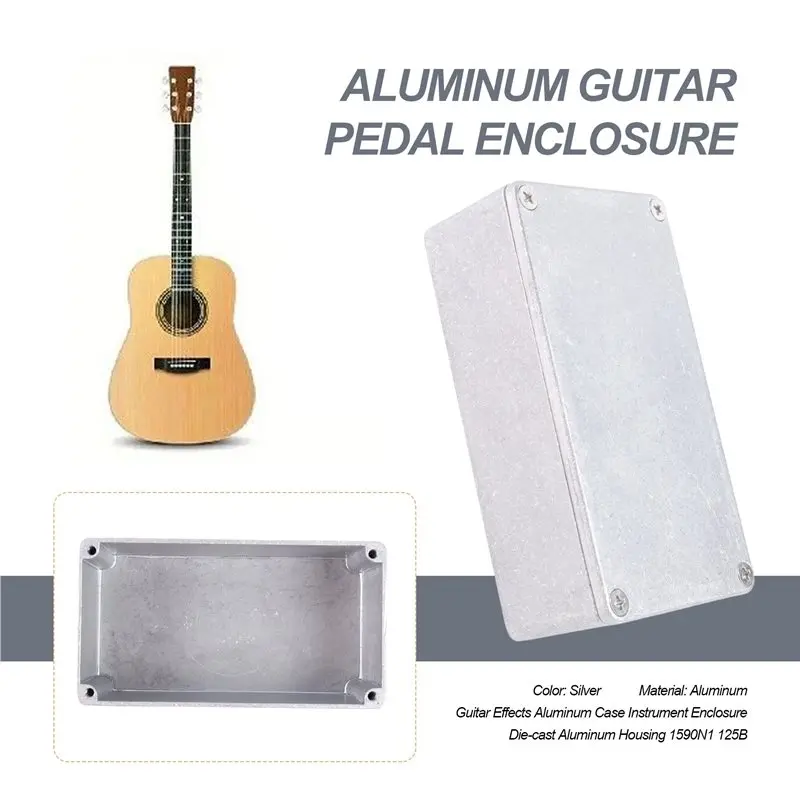 T22C Guitar Effect Pedal Boxes Die-Cast Aluminum Stomp Enclosures 1590N1 125B(122X66X39.5Mm) Al