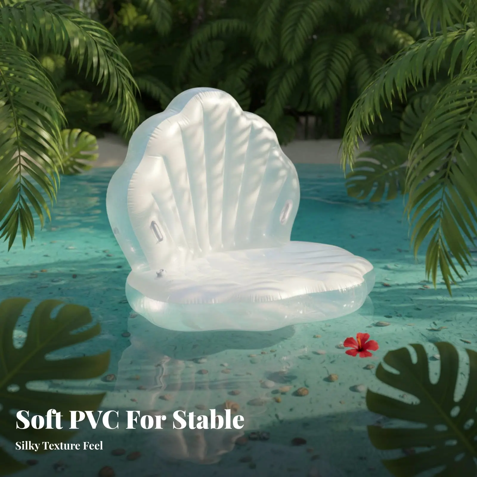 Aufblasbare Poolliege, verdickte Perlenliege für Erwachsene, Wasserstuhl, Social-Media-Foto-Requisite