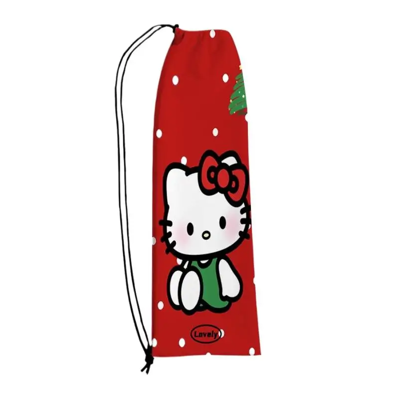 กระเป๋าใส่ไม้แบดมินตันลายเฮลโลคิตตี้แบบใหม่ กระเป๋าเก็บของแบบหนานุ่ม มีเชือกผูก กระเป๋าพกพาสำหรับใส่ไม้เทนนิส ปลอกป้องกันไม้เทนนิส