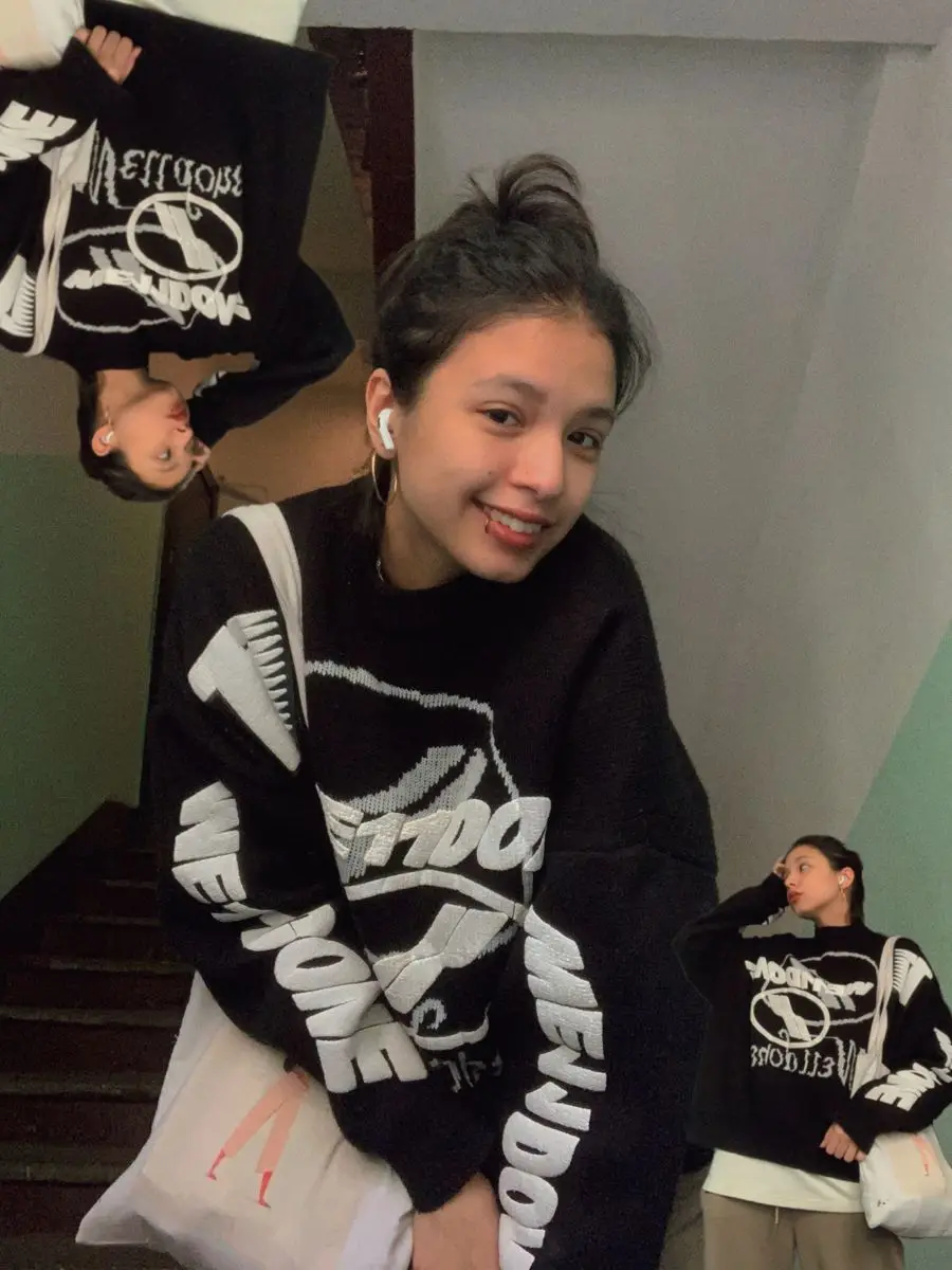 

Свитер мужской/женский трикотажный в стиле хип-хоп