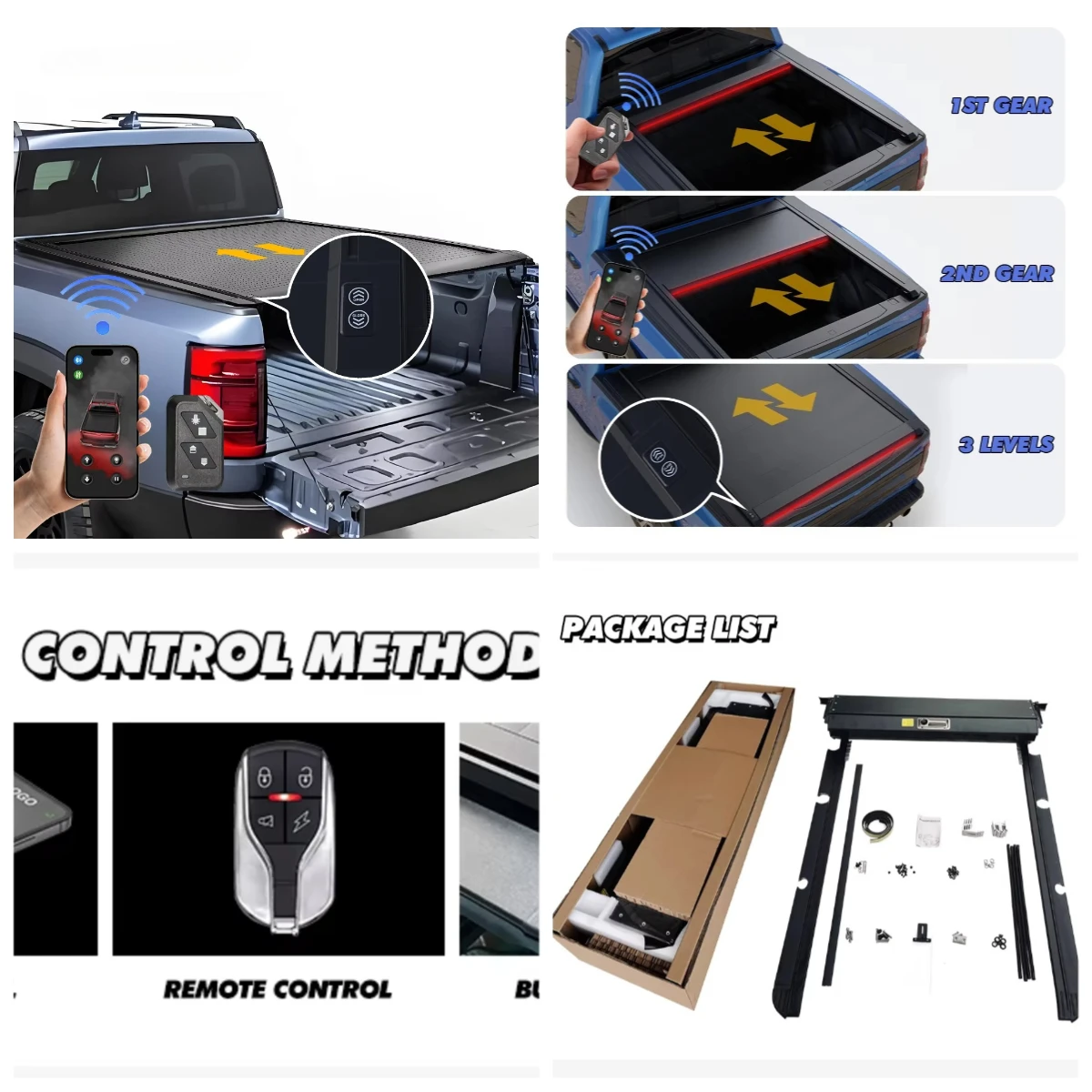 Premium Electric Retractable Roller Shutter Tonneau Cover for 2025 Shark 6 Pickup
