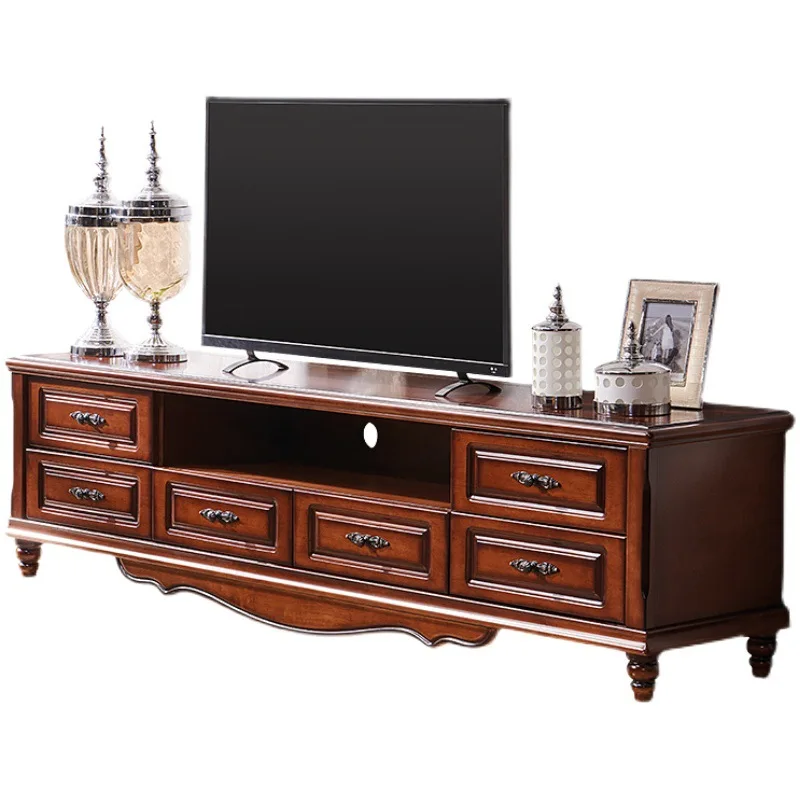 

Solid wood modern minimalist TV American bedroom