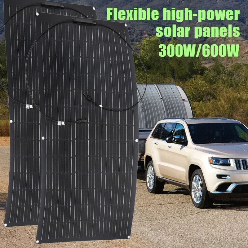 

300W 600W Solar Panel Solar High Efficiency Portable Power Bank Flexible Charging Outdoor Solar Cells For Home/Camping