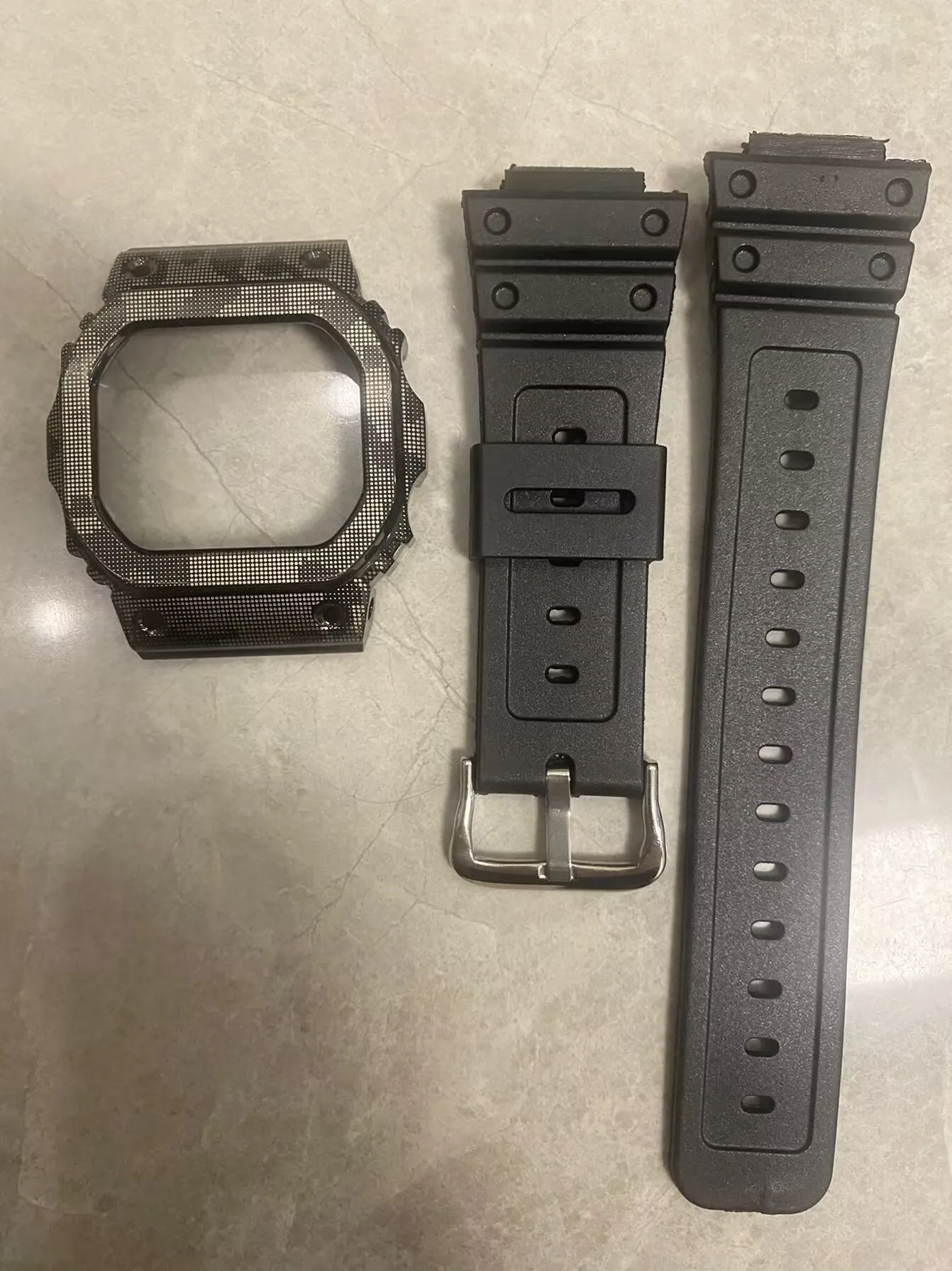 حافظة إطار من الفولاذ المقاوم للصدأ + حزام سيليكون حافظة واقية للمربع الصغير DW-5600E DW-5600BB DW-5600 GW-M5610 GWX-5600 GLX-5600