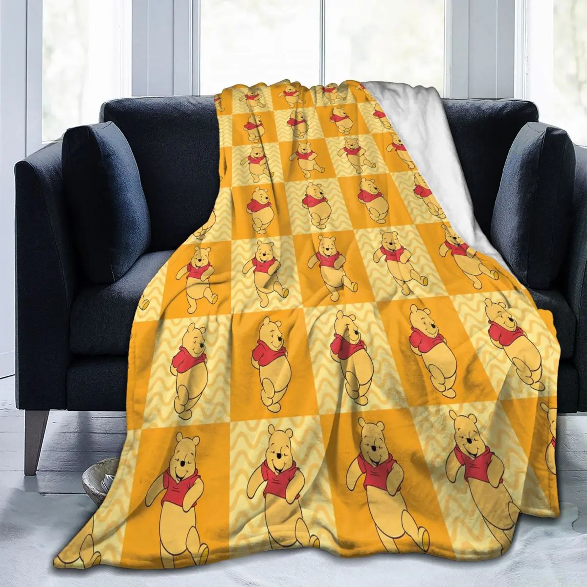 Manta bonita de dibujos animados de cerdo, Pooh, oso, manta cálida de calidad con diseño de animales, colcha de tendencia urbana para sofá y cama para niños de otoño