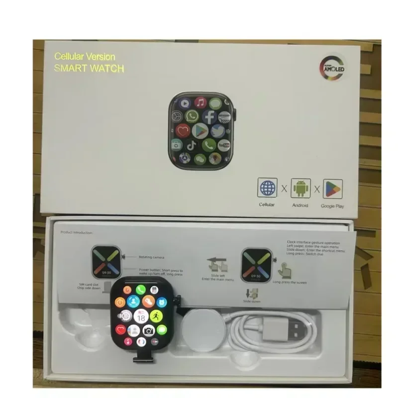 VP29Smart Watches 5GSmartwatch With Android 10.0 OS 2.29inch Amoled Rotating Camera GPS WIFI NFC Google Play Store