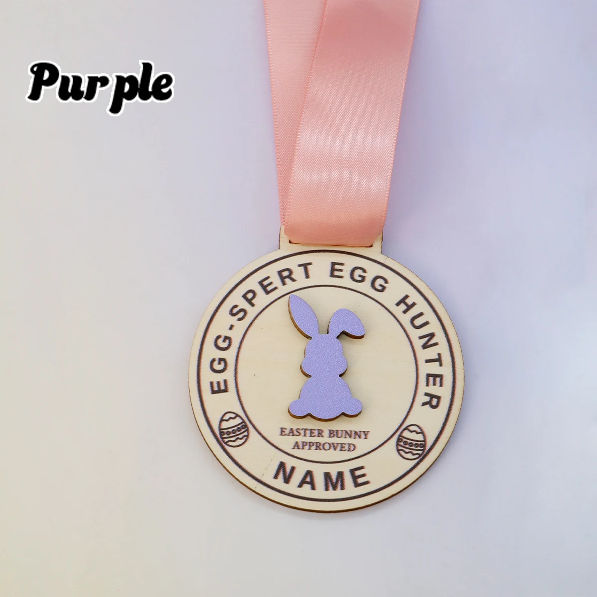 Custom Easter Bunny Medal with Ribbon, Personalized Keepsake