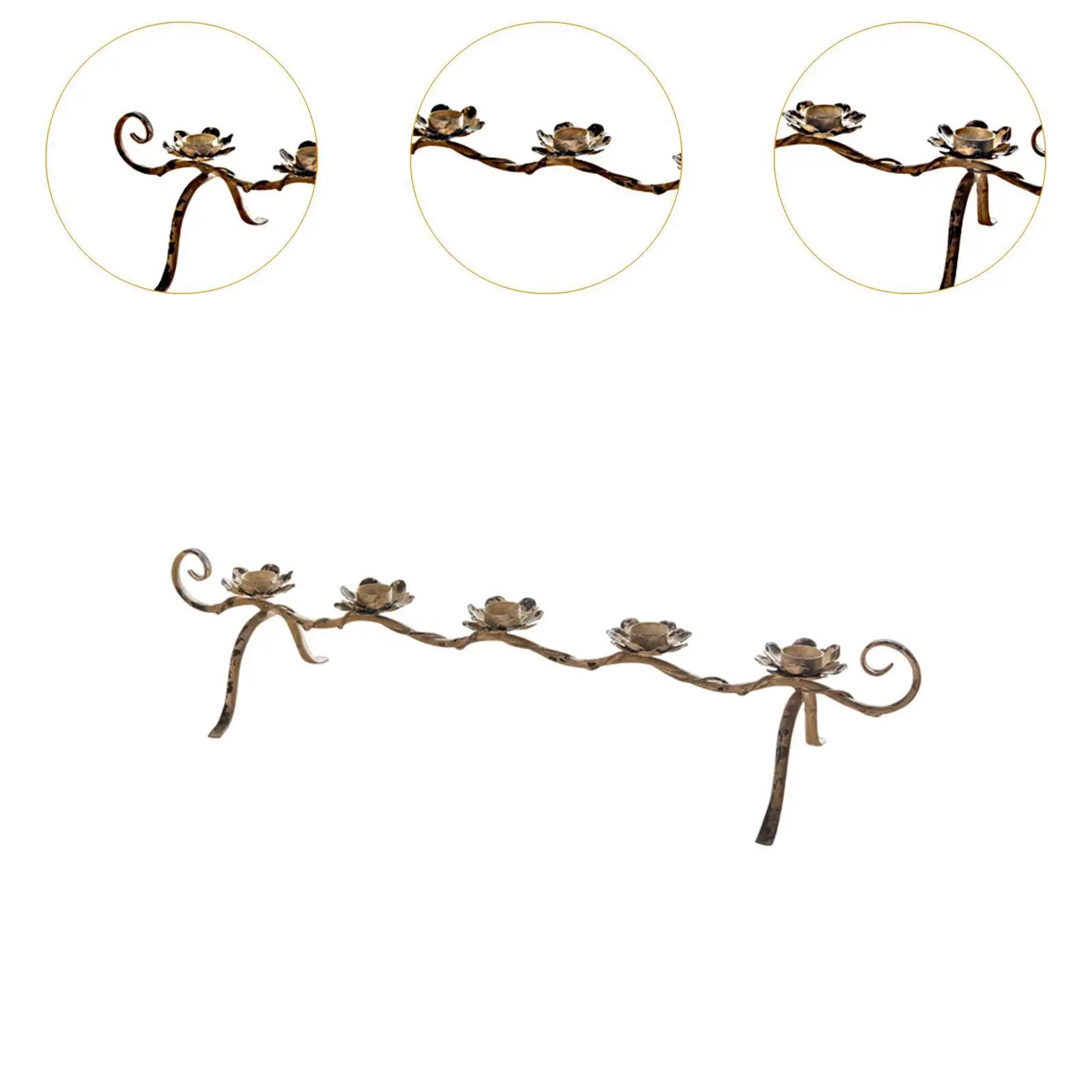 Świecznik Lotosowy Kandelabr Elegancki Świecznik na Świece Słupkowe Stojak na Świecę na Biurko Festiwal Salon