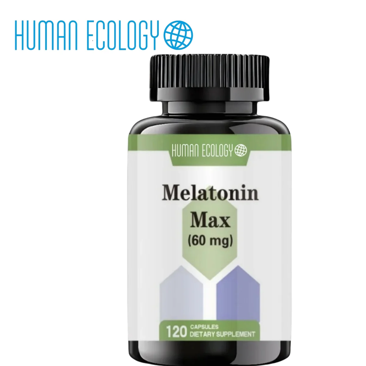 Human Ecology Melatonin Veggie Capsules Anxiety Relief Improved Sleep Quality Deep Sleep Aid