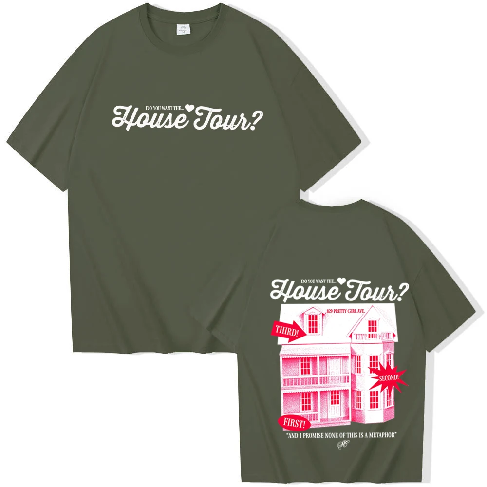 تي شيرت سابرينا كاربنتر هاوس تور للرجال والنساء Harajuku بأكمام قصيرة ورقبة دائرية قميص غير رسمي هدية #3