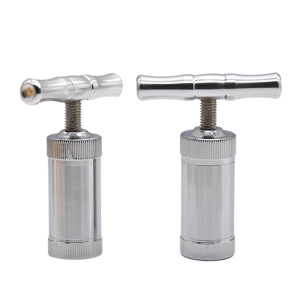 mini aluminum alloy portable cigar tobacco T bar compreeor press herb grinder crusher pouncher smoking accessories tools