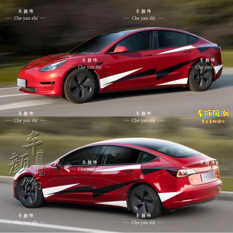 Car Vinyl sticker FOR Tesla Model Y Model3 body custom sports and fashionable racing Decal