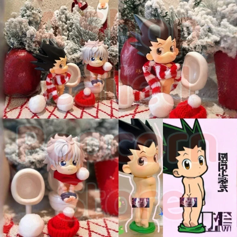 

В наличии Новая аниме-фигурка Hunter X Hunter Killua Zoldyck, настольный орнамент, модель куклы Q-Version, сцена, мини-кукла, игрушка в подарок