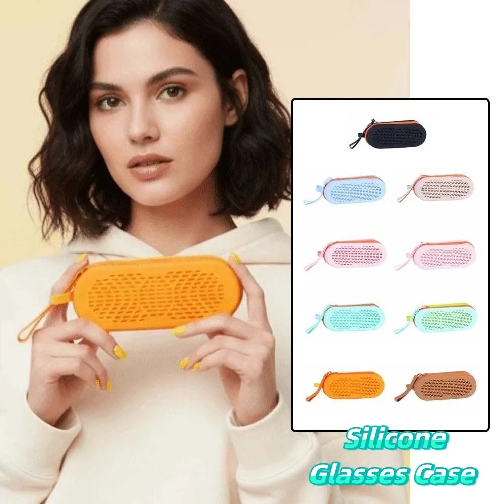 Breathable Swim Goggles Case Shockproof Dual-vented Silicone Glasses Box Quick-dry Soft-touch Eyewear Storage Pouch Poolside