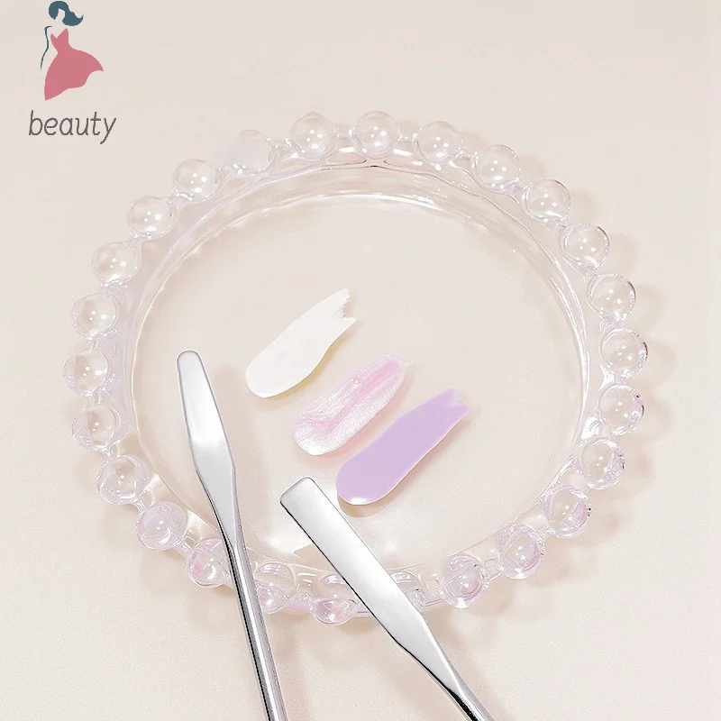 ملعقة دبوس ملحقات الأظافر والأصباغ أدوات خلط مسمار الفن ظلال العيون كريم اثارة قضيب الفولاذ المقاوم للصدأ هلام معدني اثارة أداة