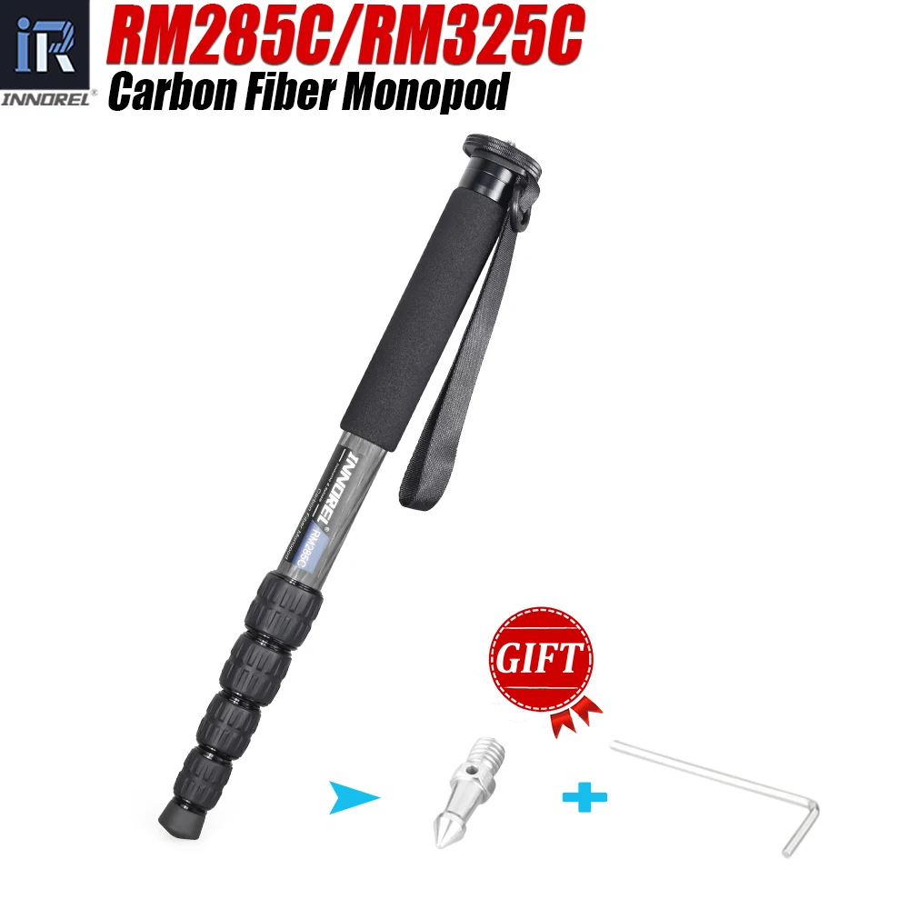 RM285C/RM325C profesjonalny monopod z włókna węglowego do aparatu Canon Nikon Sony DSLR kamera wideo 5-sekcyjny uchwyt fotograficzny