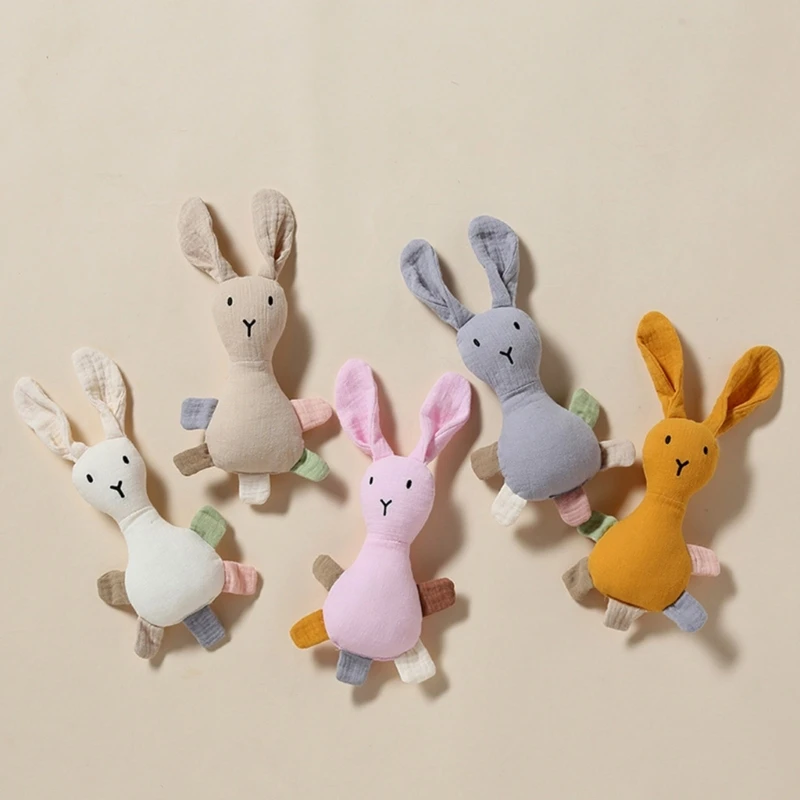 New Stuffed Bunny Doll Baby Rattle kawaii Rabbit Newborn Soothe Appease Snuggle Toy Safety Cotton Baby Shaking Rattle Toys