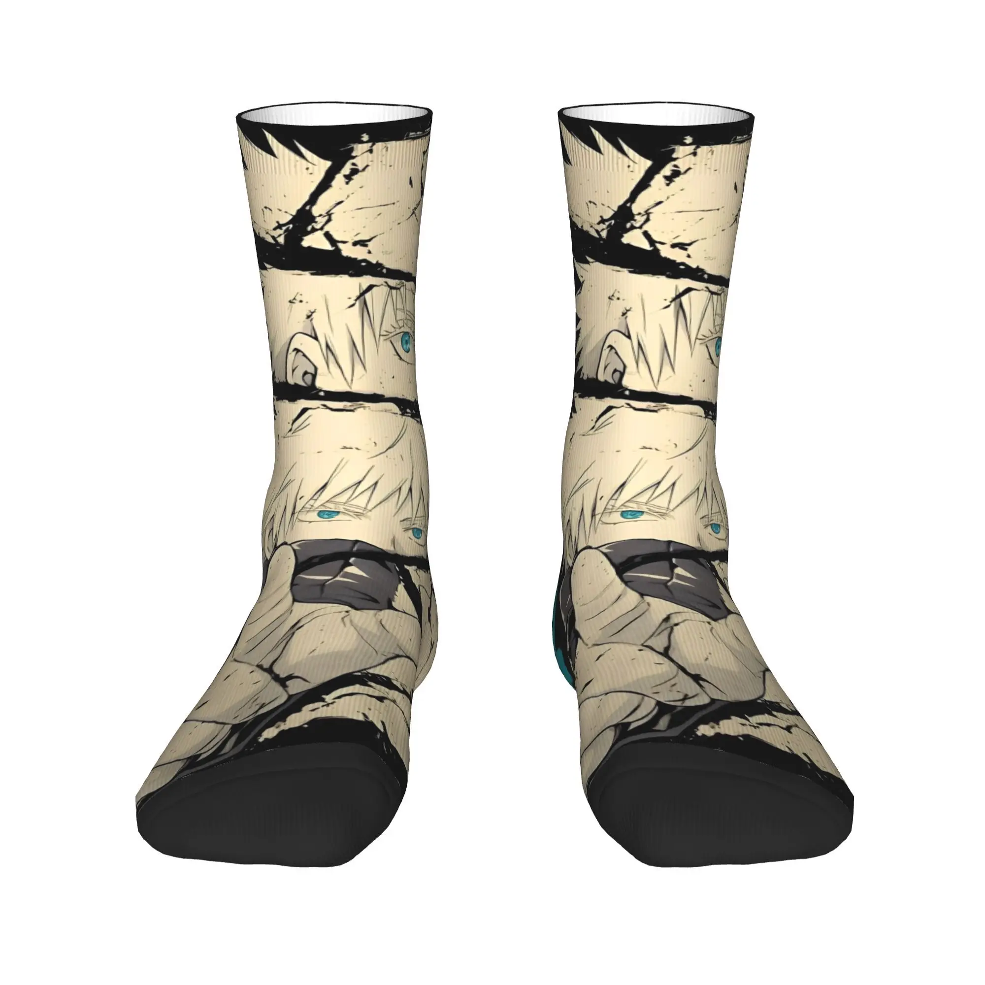 Japanese Manga Gojo Satoru Socks  Non Slip Stockings Couple Soft Outdoor Sports Socks Winter Fashion Graphic Socks