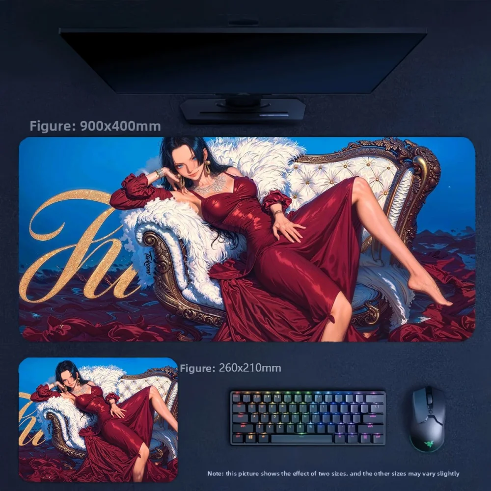 High Definition Cartoon Anime ONE PIECE Luffy Nami Leather Mouse Pad Student Writing Pad Fashion Trends Anime Leather Mouse Pad