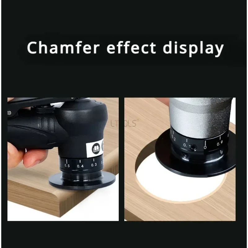 Carpenter Trimming Arc Edge Manual Pneumatic Chamfering Machine Arc Air Beveling Linear Chamfering Tools 45° Metal Trimming Tool