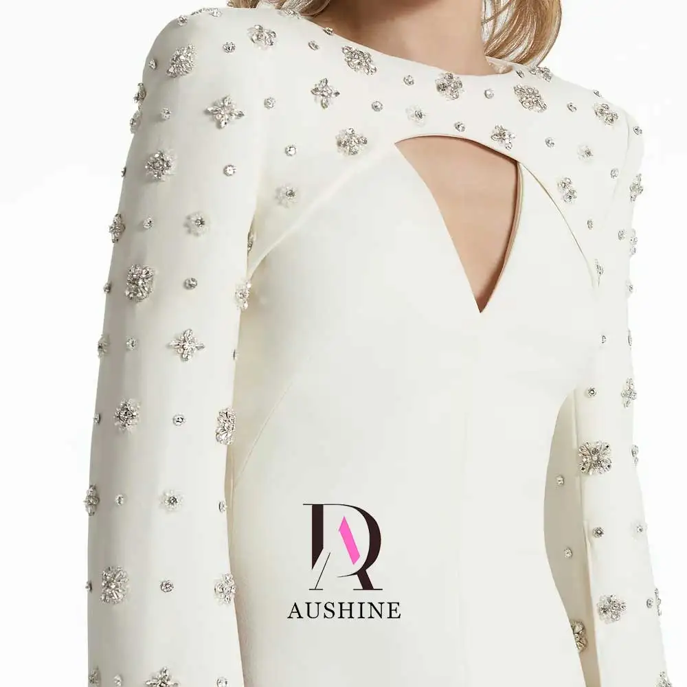 Aushine Dress Luxury Birthday Evening Dress Floor Length Full Sleeves Summer Elegant Wedding Party Gowns For Women Arab 2024Fu