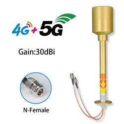 5G 4G Lte Mimo Antenna Feed 30dBi 1700-3800MHz Feedhorn Long Range Outdoor External Antenna for Parabolic Dish Grid Router