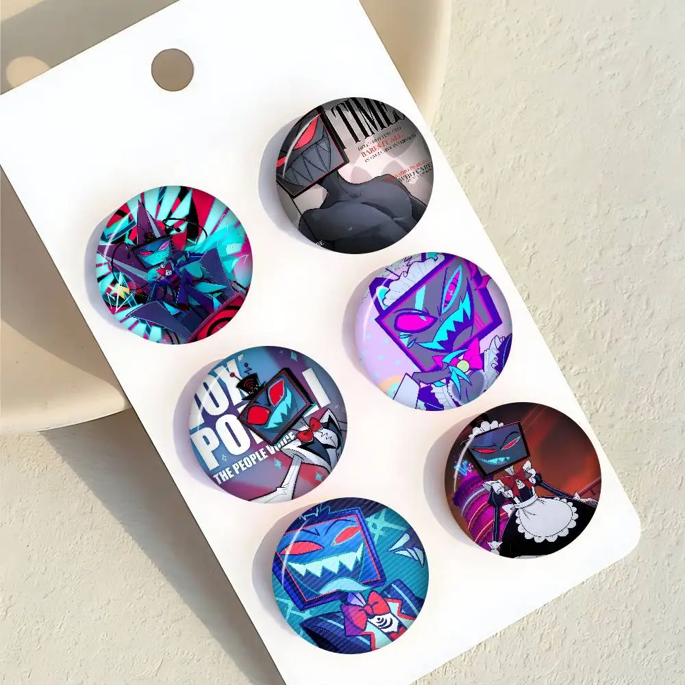 Anime H-Helluva Boss Vox Neue Broschen Weiche Anstecknadel Lustiger, schrulliger Gnarpy auf einem Skateboard Meme-Abzeichen Gamer-Sammlung Geschenke
