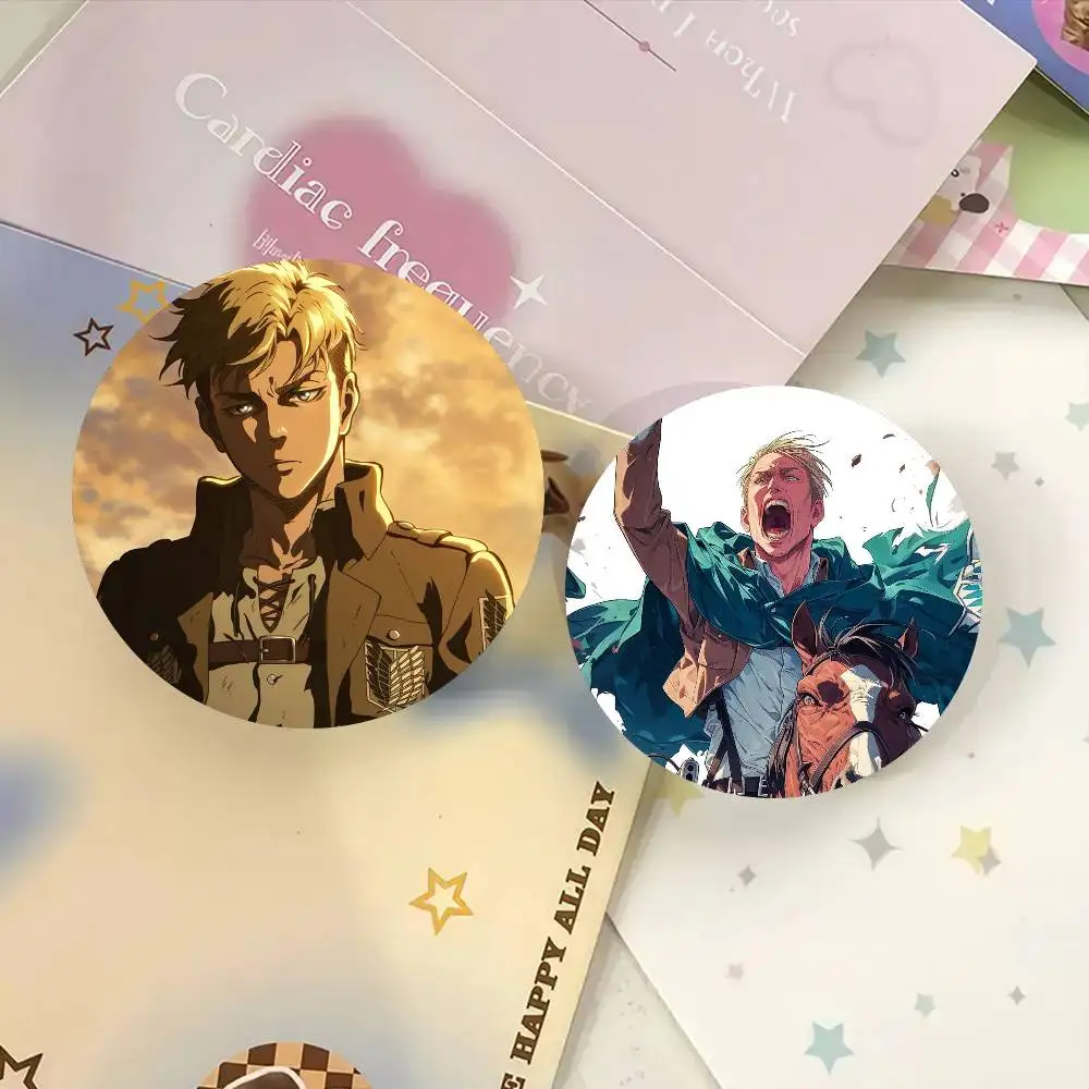Erwin Smith Anime Cartoon Style Badge Brooches On Backpack Decoration Round Enamel Pins For Accessorys
