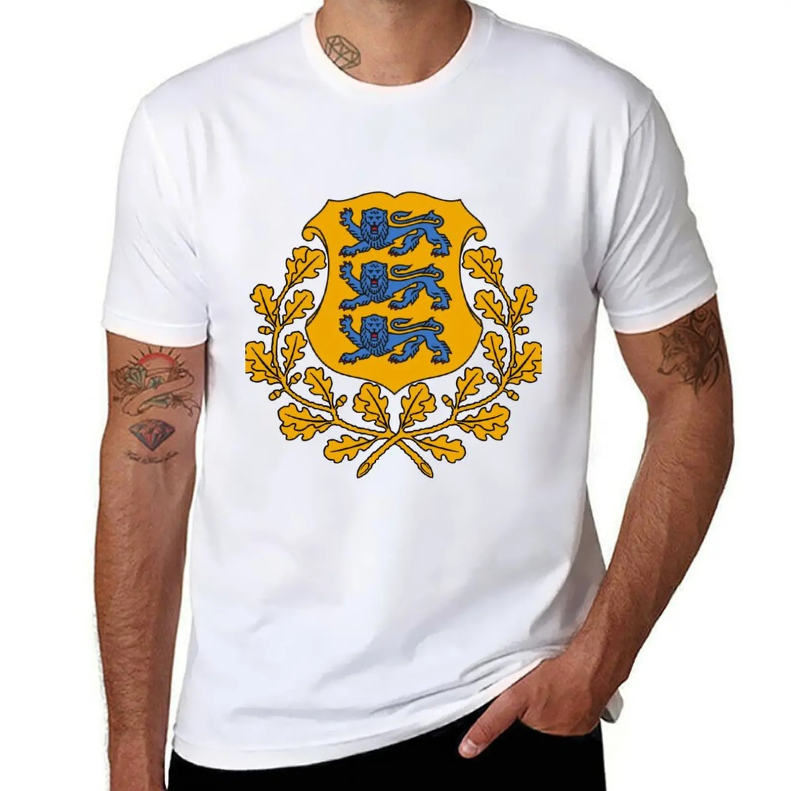 

Coat of arms of Estonia T-Shirt t shirts for man graphic vintage cotton t shirt pack T-Shirt