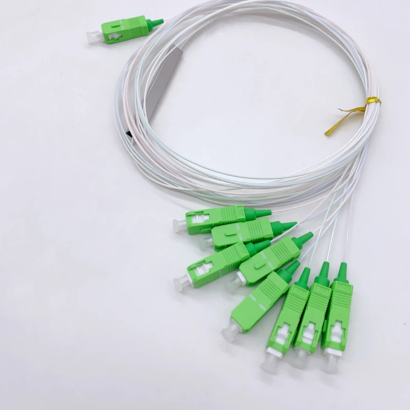 Imagem -05 - Apc Plc Divisor 0.9 mm Tubo de Aço 1m Fibra Óptica Divisor Ftth Conector de Fibra Óptica 1x8 sc Apc 1*8 sc