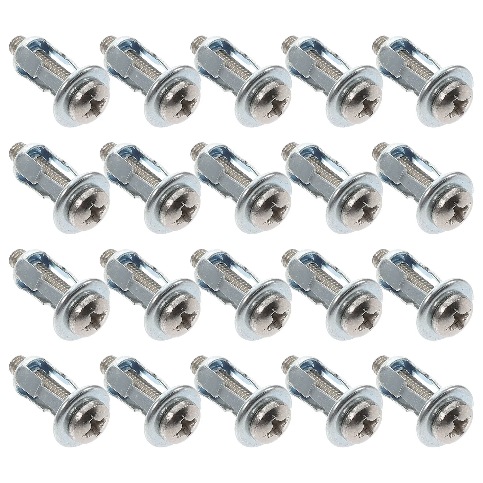 50Sets Expansion Screw Petal Nut M4x20 Hollow Wall Anchors Metal Nut Screws for Drywall Plasterboard Wood Sheet Heavy Duty