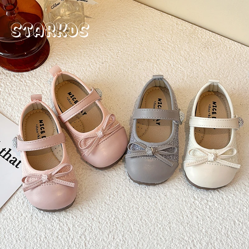 

Elegant Brand Design Tweed Ballet Flats Kids Girls Sweet Pink White Flower Buckle Mary Janes Baby Child Soft Bowknot Dress Shoes