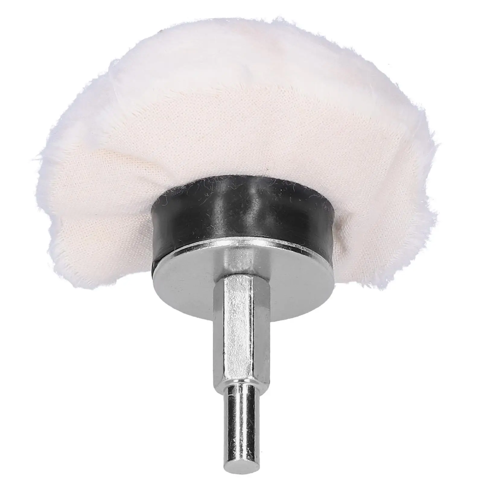 White Cloth Polishing Wheel with Handle - Mushroom Type Grinding Tool for Metal Abrasives & Finishing