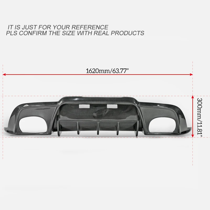 Car Accessories For Hyundai 09-12 Genesis Rohens Coupe EPA Style Carbon Fiber Rear Diffuser Glossy Finish EP Bumper Splitter Kit