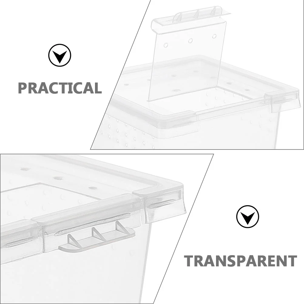20 шт. коробка для кормления домашних животных паук террариум маленькая клетка для рептилий резервуар для животных геккон контейнер для насекомых молитва богомол корпус среда обитания