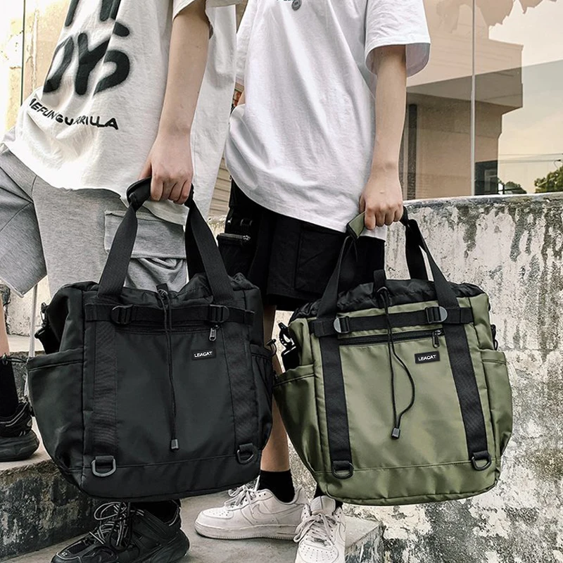 Messenger Bags Men Nylon Waterproof Big Shoulder Bag High Quality Men Hip Hop Streetwear Travel Bags