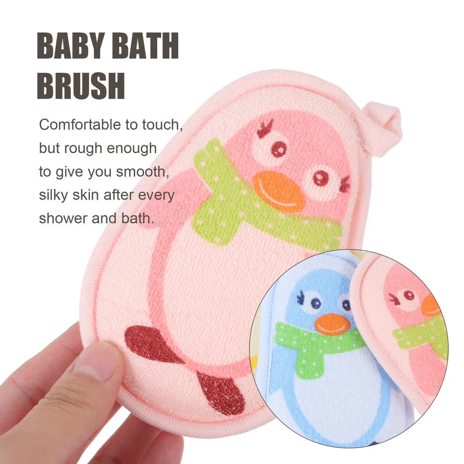 3Pcs Bath Sponges for Soft Skin Massage Exfoliating Lather-Boosting Shower Sponge Gift